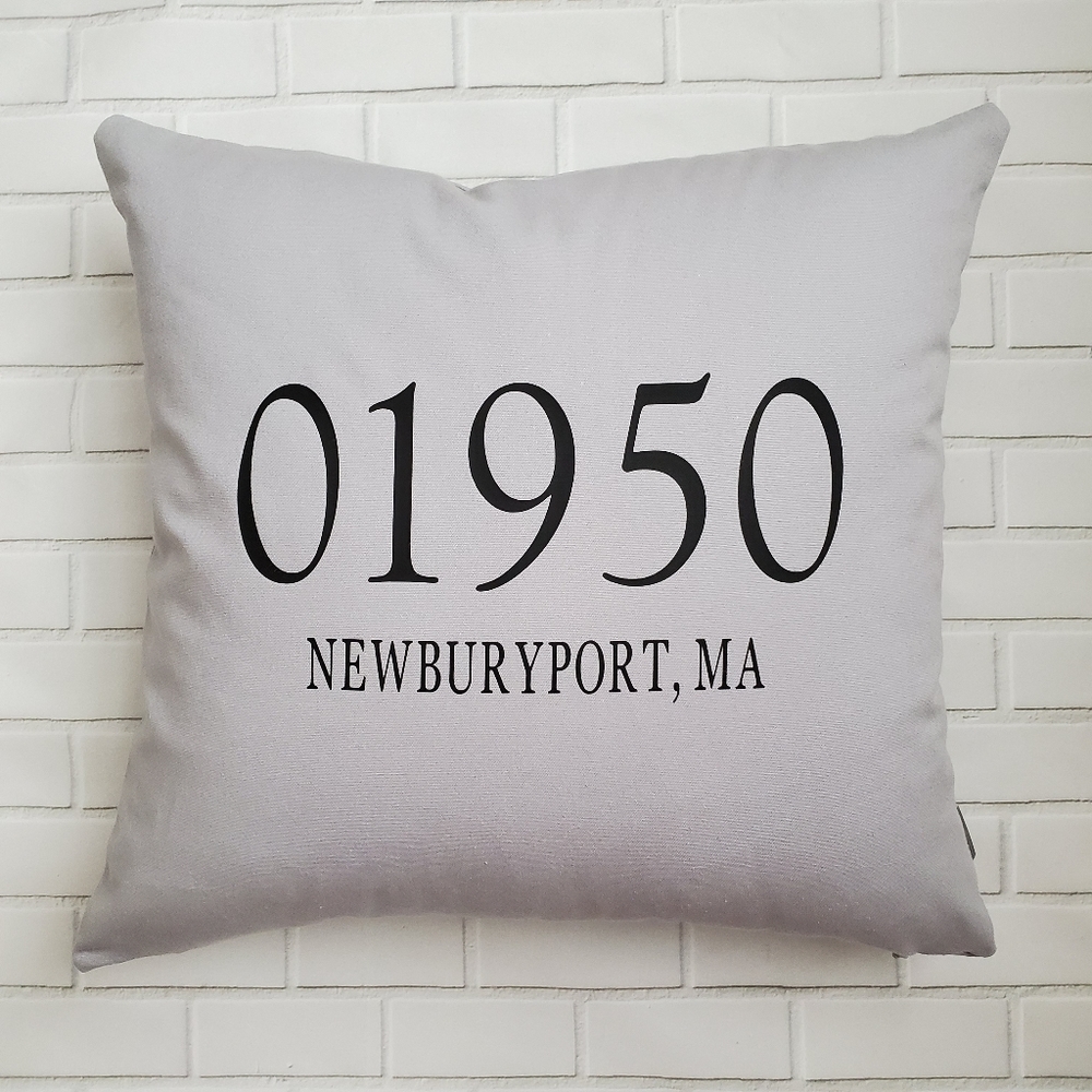 Throw pillow zip code custom made 18x18inches